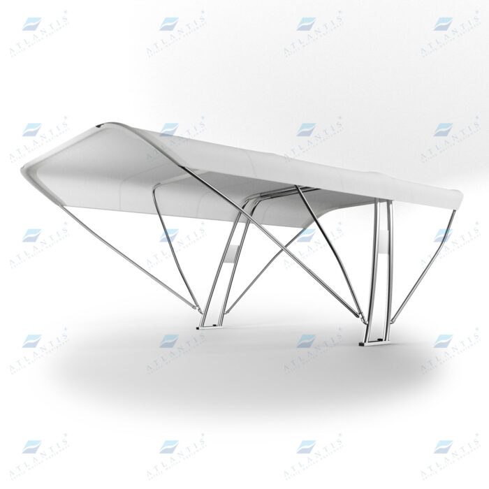 ROLL-BAR IN ACCIAIO INOX CON TENDALINO A PRUA E A POPPA